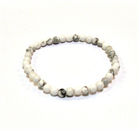 CR48-S 4mm STONE BRACELET IN HOWLITE IN 7" (S)