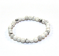 CR48-S 6mm STONE BRACELET IN HOWLITE IN 7" (S)