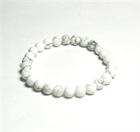 CR48-XS 6mm STONE BRACELET IN HOWLITE 6.1" {XS}