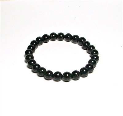 CRB504-XS 6mm STONE BRACELET IN GREEN GOLDSTONE 6.1" {XS}