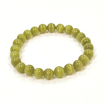 CR51-L 8mm ARTIFICIAL CAT'S EYE BRACELET