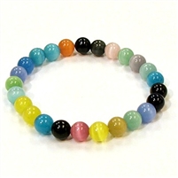 CR51-R 8mm ARTIFICIAL CAT'S EYE BRACELET