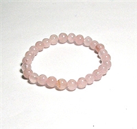 CR56-XS 6mm STONE BRACELET IN ROSE QUARTZ 6.1" {XS}