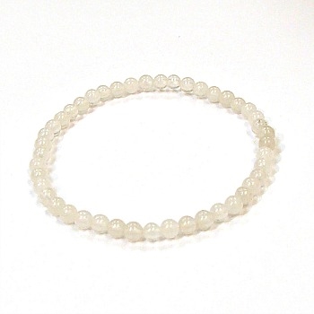 CR59-4mm STONE BRACELET IN WHITE JADE