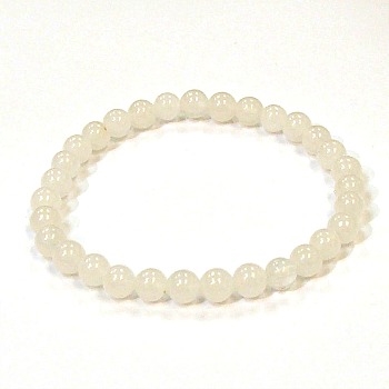 CR59-6mm STONE BRACELET IN WHITE JADE