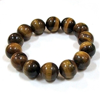 CR60-14mm  STONE BRACELET IN TIGER EYE