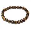 CR60-L 8mm STONE BRACELET IN TIGER EYE IN 81/2"