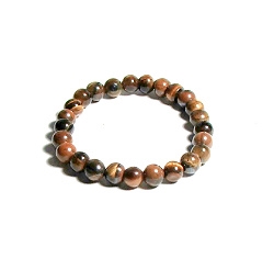CR60-XS 6mm STONE BRACELET IN TIGER EYE 6.1" {XS}