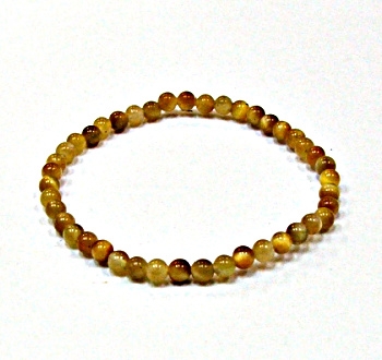 CR65-4mm STONE BRACELET IN GOLDEN TIGER EYE