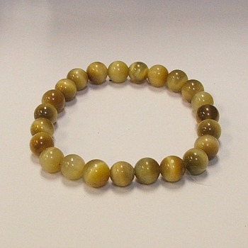 CR65-8mm STONE BRACELET IN GOLDEN TIGER EYE