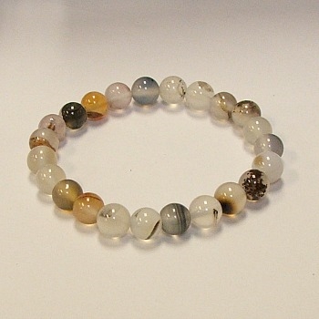 CR75-8 STONE BRACELET IN AGATE STONE