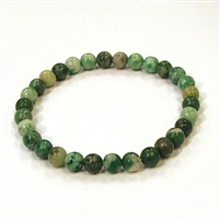 CR77-6mm STONE BRACELET IN QING HAI JADE