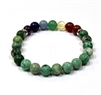 CR-77-7 8mm 7 CHRKRA STONE BRACELET IN-QINGHAI JADE