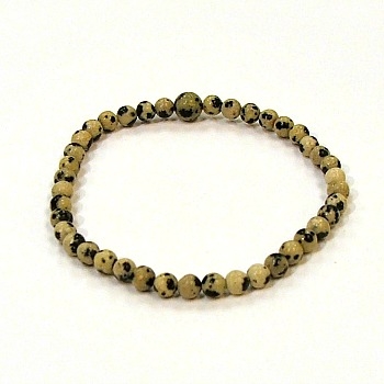 CR78-4mm STONE BRACELET IN DALMATIAN