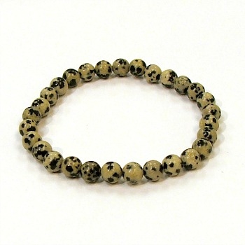 CR78-6mm STONE BRACELET IN DALMATIAN