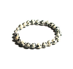 CR78-XS 6mm STONE BRACELET IN DALMATIAN 6.1" {XS}