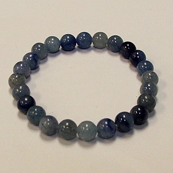 CR81-8mm STONE BRACELET IN BLUE AVENTURINE