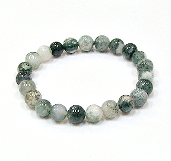 CR97 8mm STONE BRACELET IN TREE AGATE