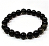 CRB-109-10mm  STONE BRACELET IN OBSIDIAN