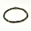 CRB104-4mm STONE BRACELET IN RUBY ZOISITE