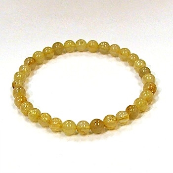 CRB105-6mm STONE BRACELET IN GOLDEN CITRINE