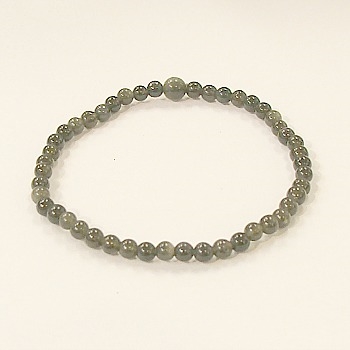 CRB109-4mm STONE BRACELET IN OBSIDIAN