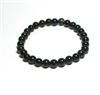 CRB109-A-6mm STONE BRACELET IN OBSIDIAN