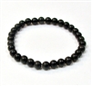 CRB109-B-6 STONE BRACELET IN SILVER SHEEN OBSIDIAN