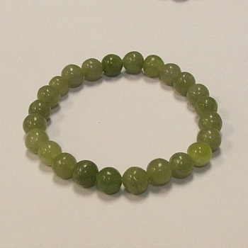 CRB110-8mm STONE BRACELET IN NEW JADE