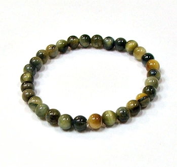 CRB114-6mm STONE BRACELET IN FANTASY TIGER EYE