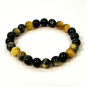 CRB114-8mm STONE BRACELET IN FANTASY TIGER EYE