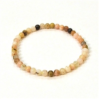 CRB120-4mm STONE BRACELET IN PINK OPAL