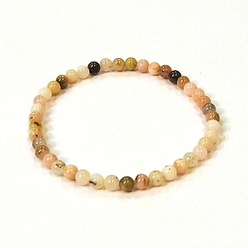 CRB120-4mm STONE BRACELET IN PINK OPAL