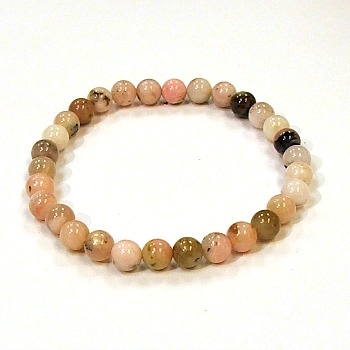 CRB120-6mm STONE BRACELET IN PINK OPAL