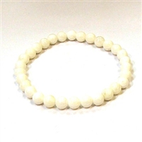 CRB125-6mm STONE BRACELET IN TRIDACNA