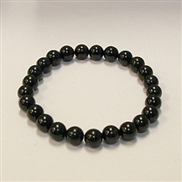 CRB127-8mm STONE BRACELET IN BLACK TOURMALINE