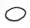 CRB127-S- 4mm STONE BRACELET IN  BLACK  TOURMALINE  IN 7" (S)