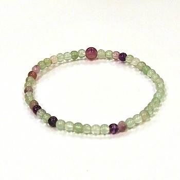 CRB136-4mm STONE BRACELET IN FLUORITE