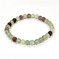 CRB136-6mm STONE BRACELET IN FLUORITE