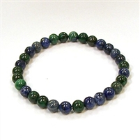 CRB140-6mm STONE BRACELETE IN PEACOCK LAPIS