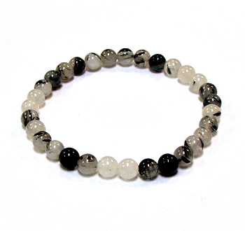 CRB149-1-6mm STONE BRACELET IN TOURMALATED QUARTZ