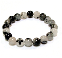 CRB149-2-8mm STONE BRACELET IN TOURMALATED QUARTZ