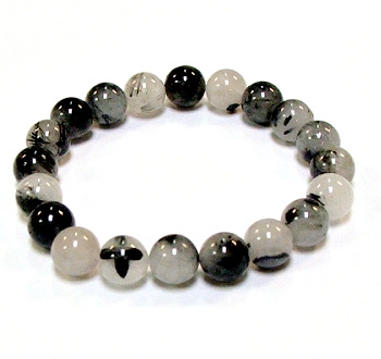 CRB149-2-8mm STONE BRACELET IN TOURMALATED QUARTZ