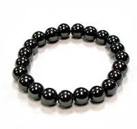 CRB152-10mm STONE BRACELET IN HEMATITE