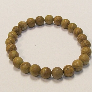 CRB162-8mm STONE BRACELET IN WOODEN JASPER