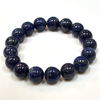 CRB178-12mm STONE BRACELET IN LAPIS