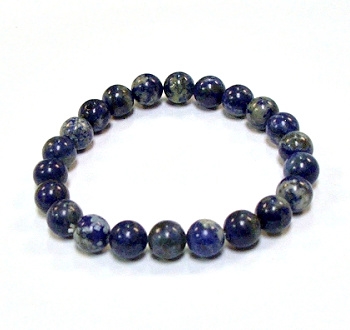 CRB178-8mm STONE BRACELET IN NATURAL LAPIS