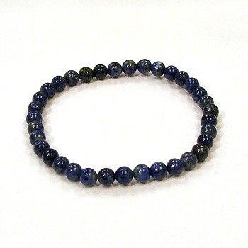 CRB178-6mm STONE BRACELET IN NATURAL LAPIS