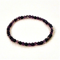 CRB180-4mm STONE BRACELET IN PURPLE STRIPED