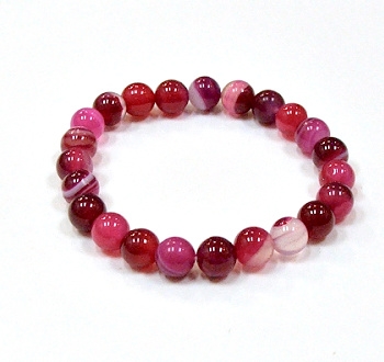 CRB180-B-8mm  STONE BRACELET IN BURGUNDY AGATE